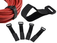 Klettband mit &Ouml;se, 5er Pack - 15x2cm, schwarz