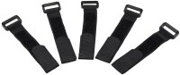Klettband mit &Ouml;se, 5er Pack - 15x2cm, schwarz
