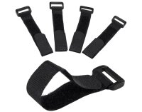 Klettband mit &Ouml;se, 5er Pack - 15x2cm, schwarz