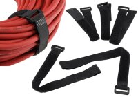 Klettband mit &Ouml;se, 5er Pack - 30x2cm, schwarz
