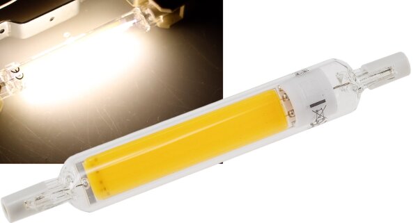 LED Strahler 8W R7s "RS118 COB8" - 360&deg;, 4200k, 950lm, 118mm, neutralwei&szlig;