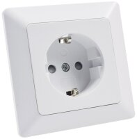 MILOS Schutzkontakt-Steckdose, wei&szlig; matt - 250V~/...