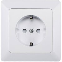 MILOS Schutzkontakt-Steckdose, wei&szlig; matt - 250V~/...