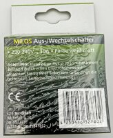 MILOS Wechsel-Schalter, UP, wei&szlig; matt - 250V~/ 10A, inkl. Rahmen, Steckanschluss