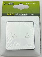 MILOS Jalousien-Steuerung Hoch/Runter - Taster, inkl. Rahmen, UP, wei&szlig; matt