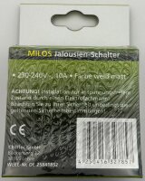 MILOS Jalousien-Steuerung Hoch/Runter - Taster, inkl. Rahmen, UP, wei&szlig; matt