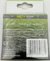 MILOS Taster, wei&szlig; matt - 0-250V~/ 10A, inkl....
