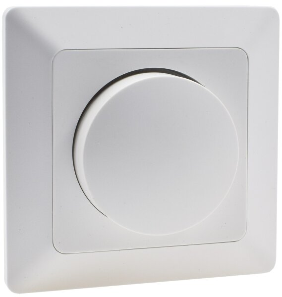 MILOS Dimmer f&uuml;r LED Lampen wei&szlig; matt - 250V~/ 3-60W, inkl. Rahmen, UP