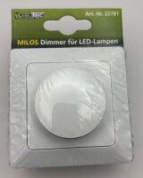 MILOS Dimmer f&uuml;r LED Lampen wei&szlig; matt - 250V~/ 3-60W, inkl. Rahmen, UP