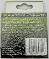 MILOS Antennendose TV+Radio+Sat - inkl. Rahmen, UP, wei&szlig; matt