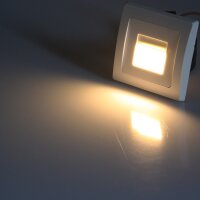 MILOS LED-Einbauleuchte "COB" wei&szlig; matt - 80x80mm, 3000k, warmwei&szlig;, 55Lumen
