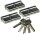 Schlie&szlig;zylinder-Set 3x 60mm (30+30mm) - Profil-Zylinder, 5 Sicherheits-Schl&uuml;ssel