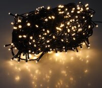LED Aussen-Lichterkette "CT-ALK400" 40m - warmwei&szlig;, Kabel schwarz, IP44, 400 LEDs