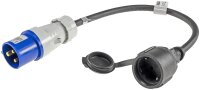 CEE auf Schutzkontakt-Kupplung 0,35m - 230V, Adapter...