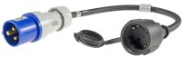 CEE auf Schutzkontakt-Kupplung 0,35m - 230V, Adapter f&uuml;r Wohnwagen, Camping