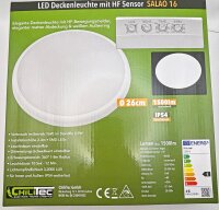LED Deckenleuchte "SALAO 16 NW" IP54 - 16W, 1500lm, 4000K, HF Bewegungsmelder