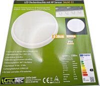LED Deckenleuchte "SALAO 22 NW" IP54 - 22W, 2200lm, 4000K, HF Bewegungsmelder