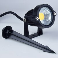 LED Gartenleuchte "CT-GS5" 5W, IP44 - 230V, 1,5m Kabel+Erdspie&szlig;, warmwei&szlig;