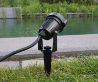 LED Gartenleuchte "CT-GS5" 5W, IP44 - 230V, 1,5m Kabel+Erdspie&szlig;, warmwei&szlig;
