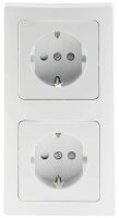 DELPHI Set 2 Steckdosen + 2-fach Rahmen - 250V~/ 16A,...