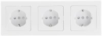 DELPHI Set 3 Steckdosen + 3-fach Rahmen - 250V~/ 16A,...
