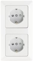 MILOS Set 2 Steckdosen + 2-fach Rahmen - 250V~/ 16A,...