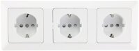 MILOS Set 3 Steckdosen + 3-fach Rahmen - 250V~/ 16A,...
