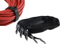 Klettband mit &Ouml;se, 5er Pack - 80x3cm, schwarz
