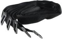 Klettband mit &Ouml;se, 5er Pack - 80x3cm, schwarz