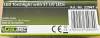 LED-Taschenlampe mit 51 UV LEDs - Schwarzlicht, &Oslash;xL 55x145mm