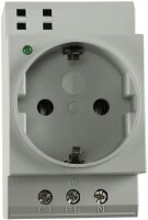 Schutzkontakt-Steckdose f&uuml;r Hutschiene - mit LED, 230V, 16A, VDE