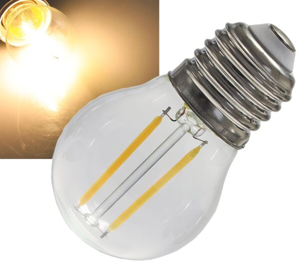 LED Tropfenlampe E27 "Filament T4" - 3000k, 524lm, 230V/4W, warmwei&szlig;