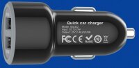 USB Kfz-Ladeger&auml;t "Duo 4,8A" 24W - In 12-24V=, Out 5V= 4,8A,  2x USB