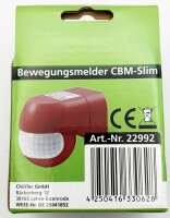 Aufputz Bewegungsmelder "CBM-Slim" 180&deg; - LED geeignet, IP44, 1-800W, ziegelrot