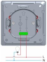 DELPHI Bewegungsmelder 160&deg;, silber - LED geeignet, 250V~, Unterputz, 2-Draht