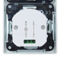 DELPHI Bewegungsmelder 160&deg;, silber - LED geeignet, 250V~, Unterputz, 2-Draht