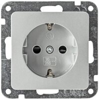 DELPHI Schutzkontakt-Steckdose, silber - 250V~/ 16A,...
