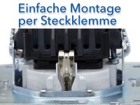DELPHI Schutzkontakt-Steckdose, silber - 250V~/ 16A,...