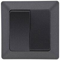 MILOS Serien-Schalter 2-fach, Anthrazit - 250V~/ 10A,...