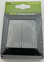 MILOS Jalousien-Steuerung Hoch/Runter - Taster, inkl. Rahmen, UP, anthrazit