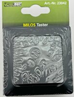 MILOS Taster, Anthrazit - 0-250V~/ 10A, inkl. Rahmen, UP