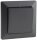 MILOS Taster, Anthrazit - 0-250V~/ 10A, inkl. Rahmen, UP