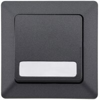MILOS Taster mit Namensschild, Anthrazit - 0-250V~/ 10A,...