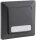 MILOS Taster mit Namensschild, Anthrazit - 0-250V~/ 10A, inkl. Rahmen, UP