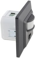 MILOS Bewegungsmelder 160&deg;, anthrazit - LED geeignet,  250V~, Unterputz, 3-Draht