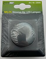MILOS Dimmer f&uuml;r LED Lampen, Anthrazit - 250V~/ 3-60W, inkl. Rahmen, UP