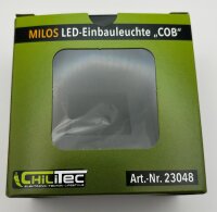 MILOS LED-Einbauleuchte "COB" Anthrazit - 80x80mm, 3000k, warmwei&szlig;, 55Lumen