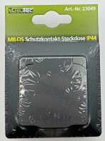 MILOS Schutzkontakt-Steckdose IP44 - 250V~/ 16A, inkl. Rahmen, UP, Anthrazit