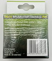 MILOS Schutzkontakt-Steckdose IP44 - 250V~/ 16A, inkl. Rahmen, UP, Anthrazit