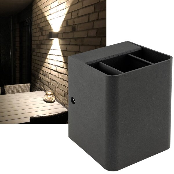 LED Wandleuchte "Fachada" - IP54, 2x3,5W, 3000K, warmwei&szlig;